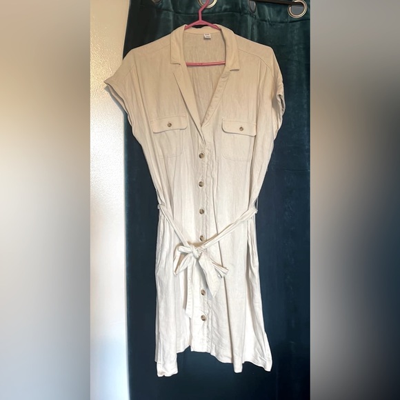 Old Navy beige linen dress - Picture 1 of 1